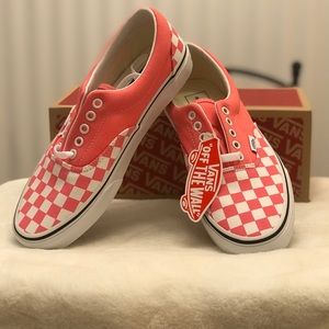 Vans Era Checkerboard Strawberry Skate Shoes